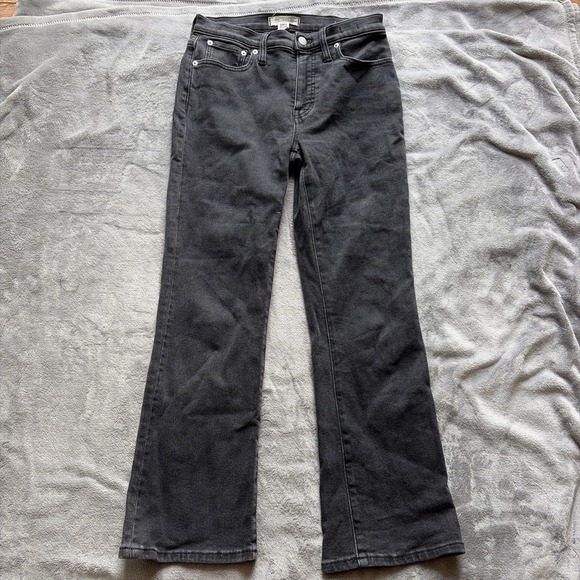 Madewell Denim - Madewell Mid-Rise Kick Out Jeans Womens 27 Black Dark Denim